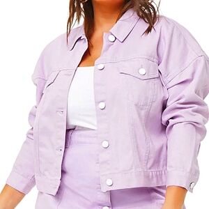 🧁B2G1🧁 Forever 21 Oversized Lilac Purple Denim Jacket